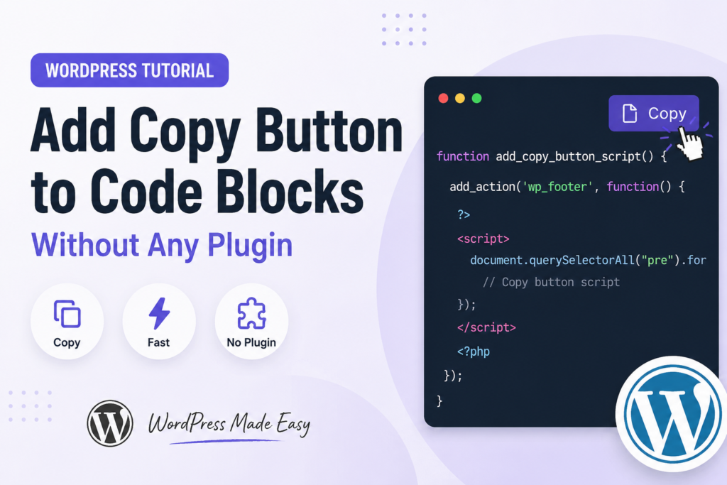 Copy Button to Code Blocks